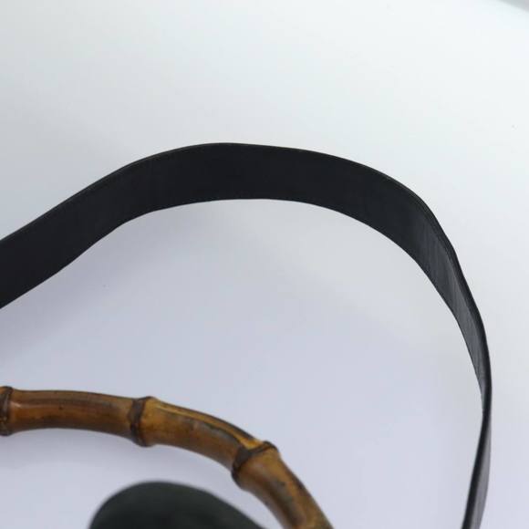 GUCCI Bamboo Hand Bag Suede 2way Black 001 14 1577 Auth yk13644 - Picture 15 of 16